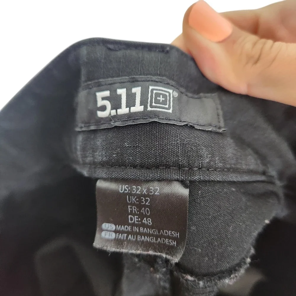5.11 TACTICAL Stryke Pants Mens 32 Black Cargo Poly Cotton Workwear 74369-019